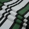 1 Yard Stretch Cotton Sateen - Green and White Stripes - Aina Stripe Print Fabric